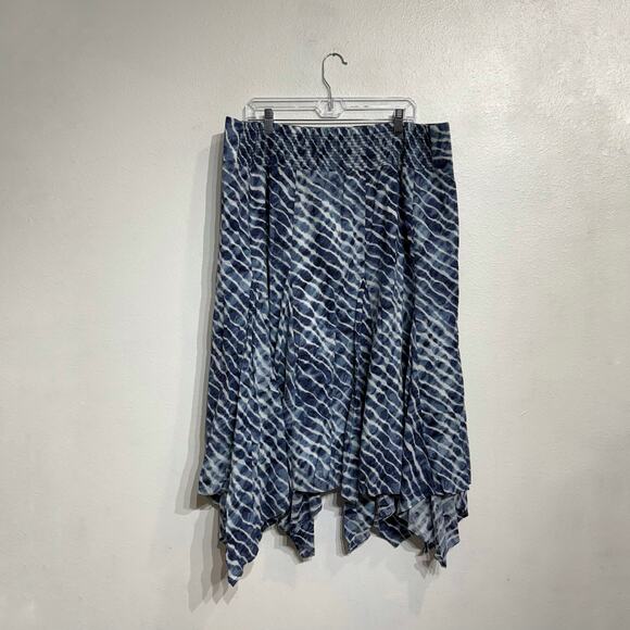 Chico's Blue Tie Dye Maxi Skirt Sz 3/XL - Picture 10 of 14